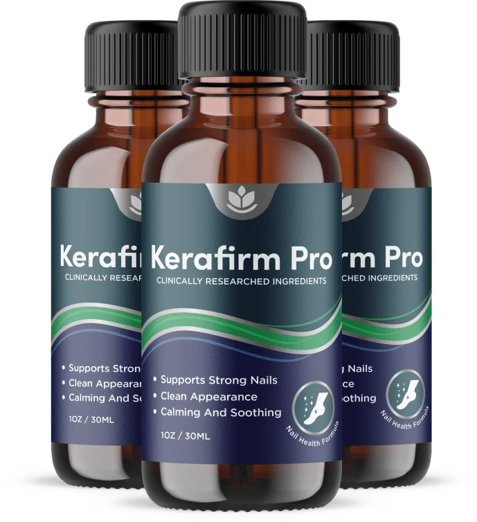 KeraFirm Pro nail-care applicator three-bottle package